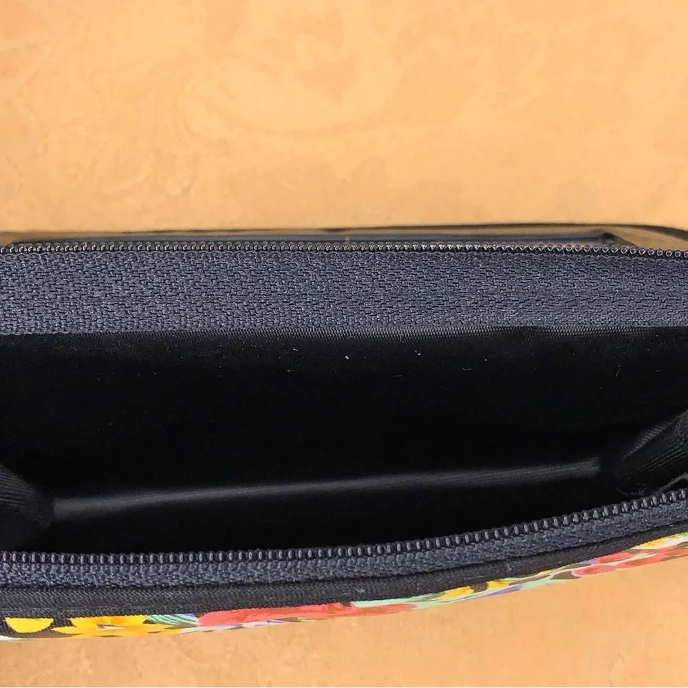 Cosmetic Bag And Lipstick Case Set Of 2 Gift Makeup Colorful Floral Blue Yellow